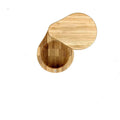 Bamboo seasoning box with spoon for kitchen countertop storage