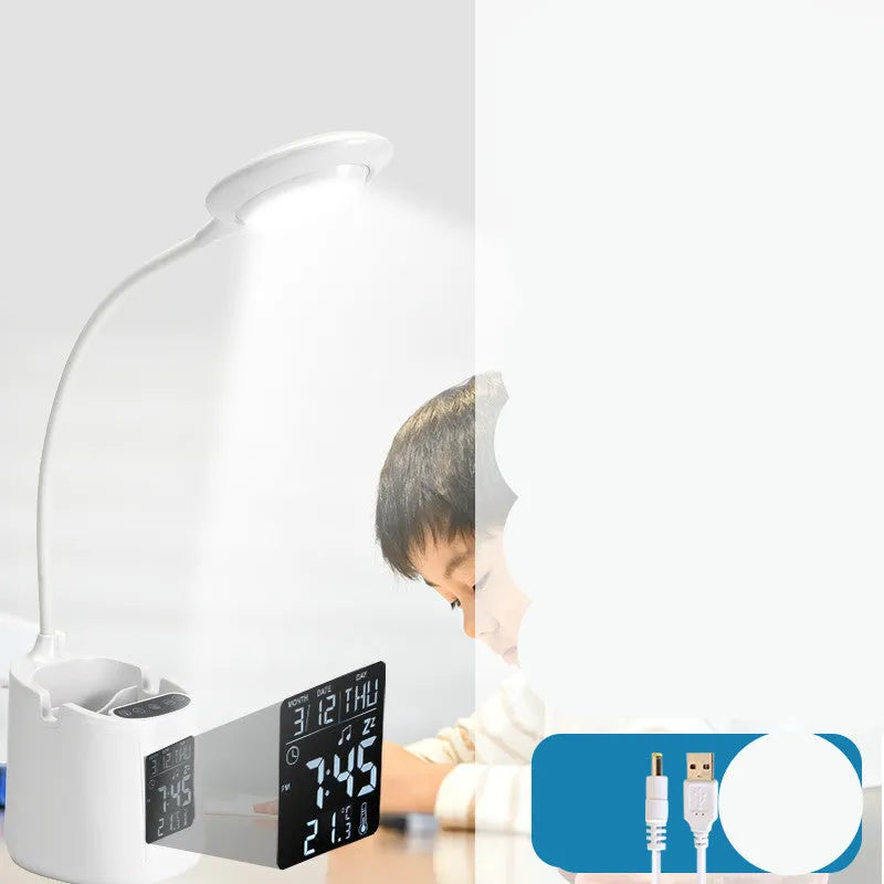 White USB desk lamp with touch switch for study eye protection