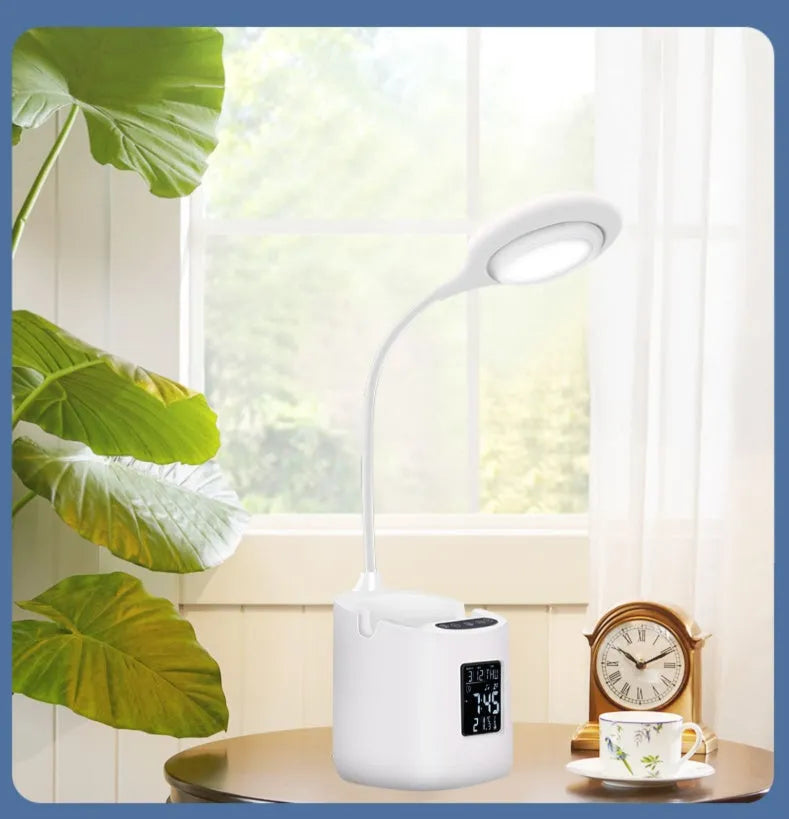 White USB desk lamp with touch switch for study eye protection