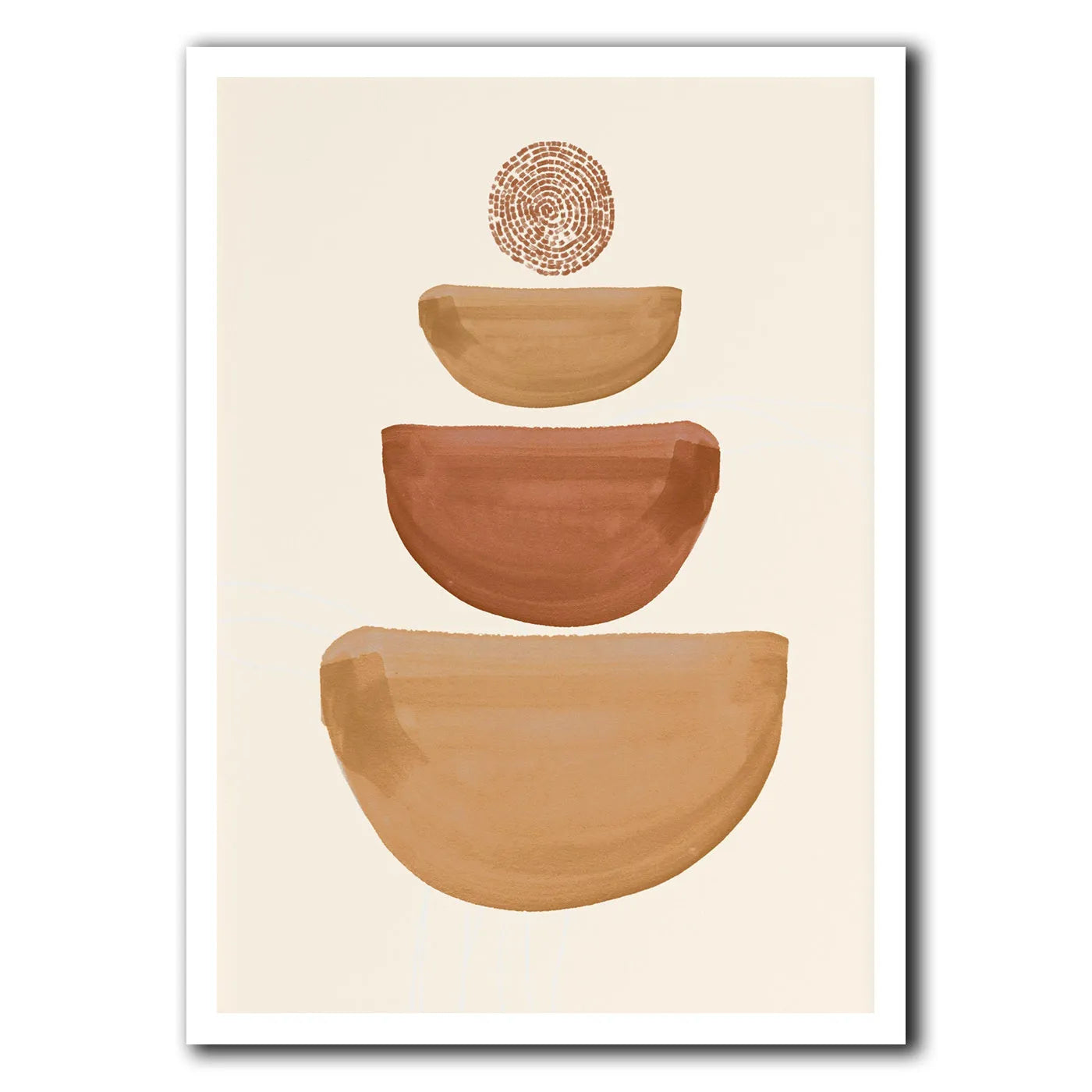 Bohemian design canvas wall art print in multiple size options on waterproof material