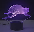 Colourful 3D LED table lamp with touch control on a black ABS base, showing gradient light effect.