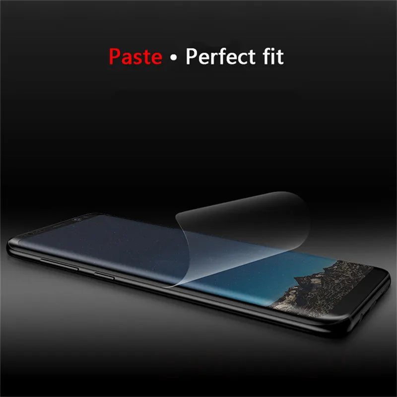 Curved hydraulic film screen protector for Samsung Galaxy phones with matte HD finish