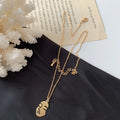 Abstract face metal choker necklace gold colour alloy snake bone chain geometric pendant party jewellery