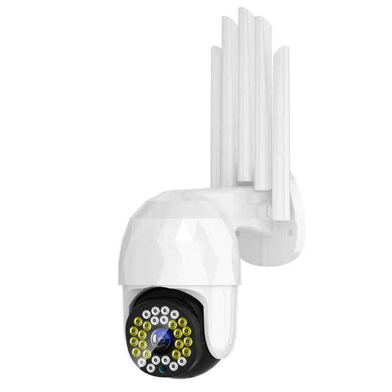 Wireless smart home HD monitor network camera, 2MP 1080P, 28 LED lights, black ABS spherical design