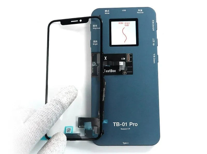 Mobile phone screen repair colour detector with ABS housing and connector options for multiple smartphone brands