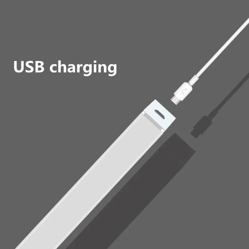 Aluminium LED human body induction magnetic closet light with USB charging port.