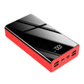 Large black 40000mAh power bank with LCD screen showing battery percentage