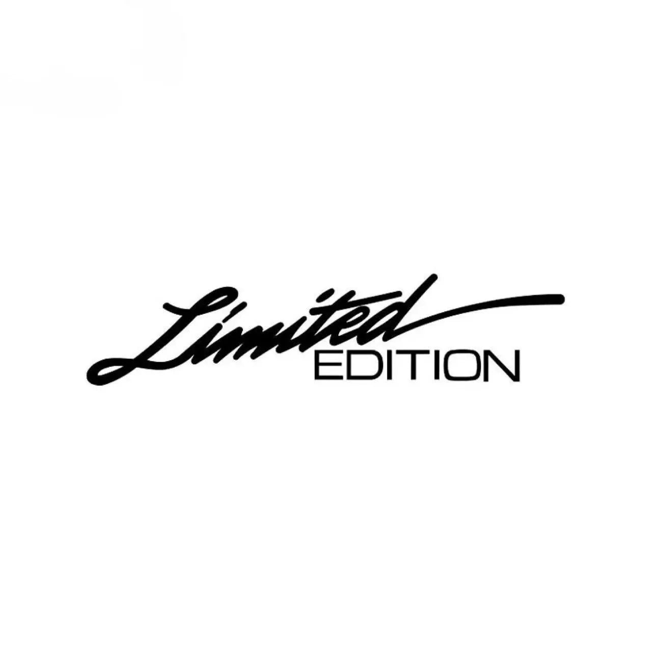 Black text laser reflective car sticker on vehicle surface