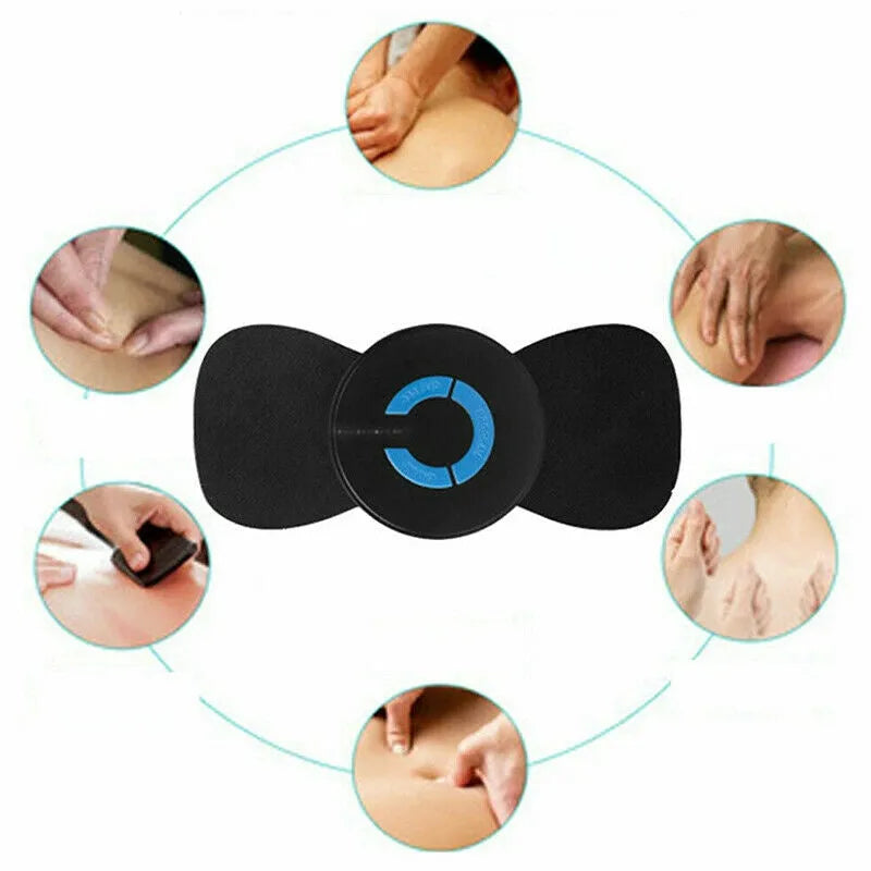 Black HQ-185 mini electric shoulder and neck massager with compact 15 cm design