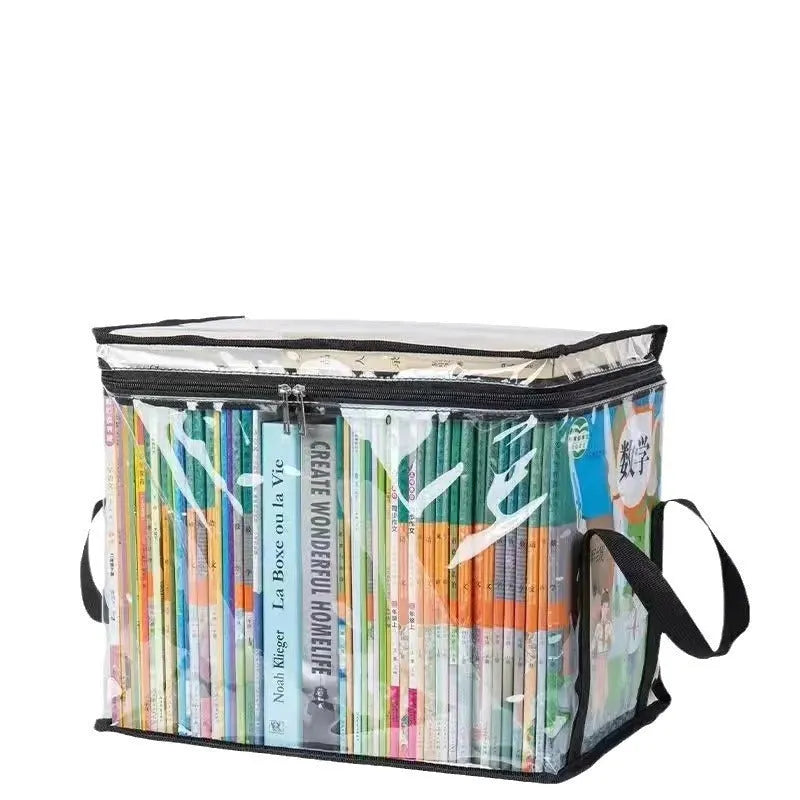 Large foldable PVC storage bag in black or white with transparent panels and a 24L capacity.