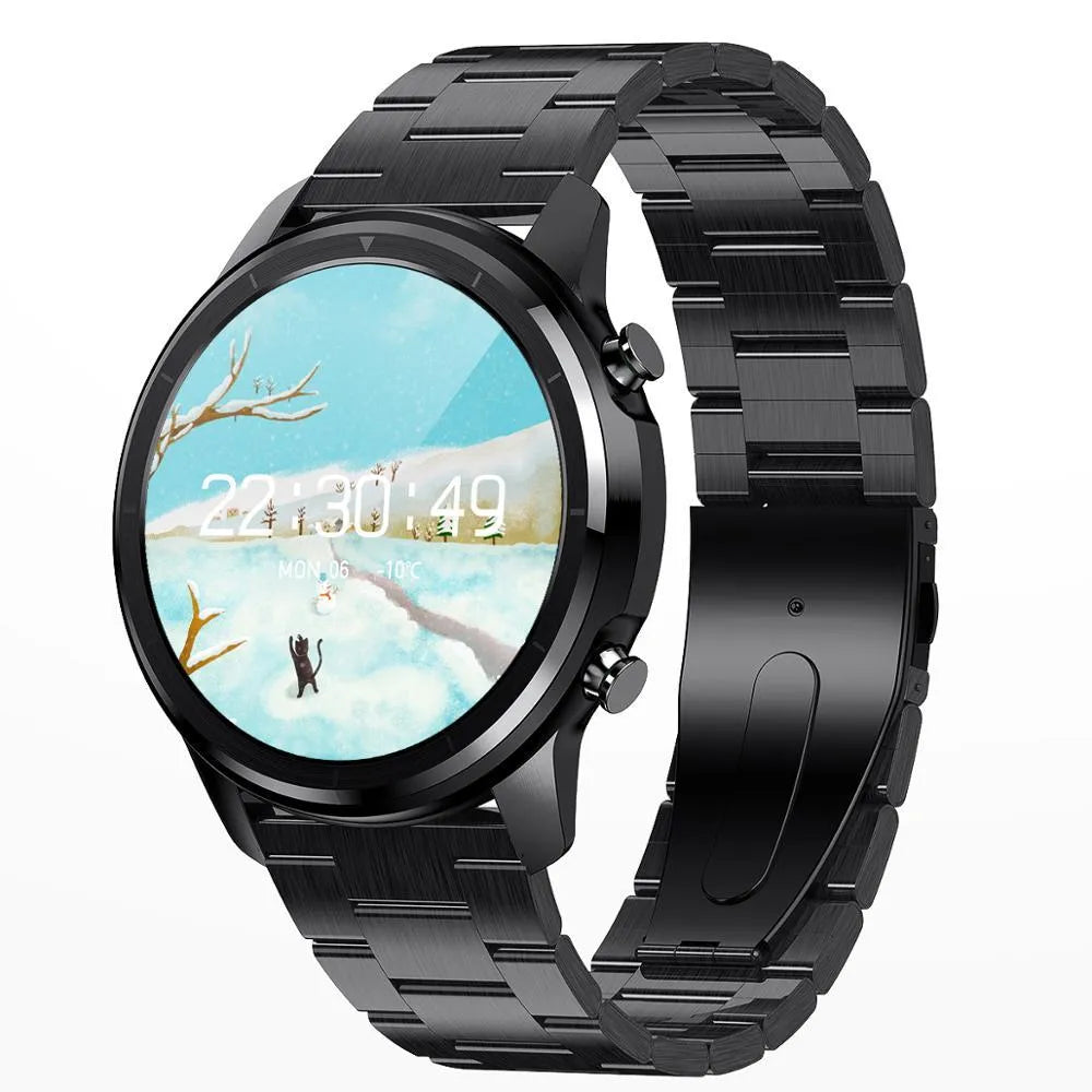 LEMFO LF26 smart bracelet with 1.3 inch colour touch screen showing activity tracking display