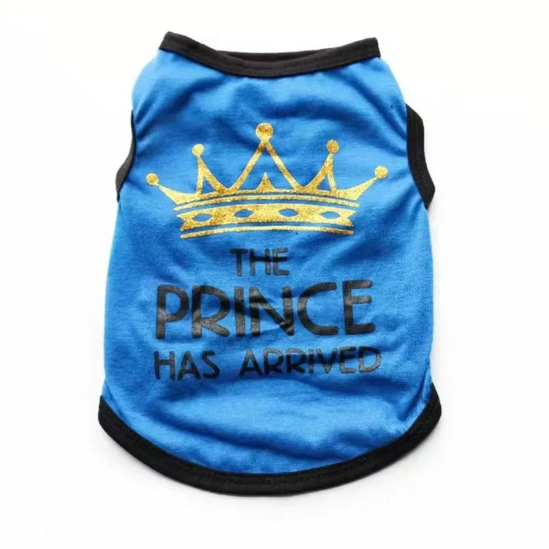 Cotton puppy vest in various colours for spring and summer wear