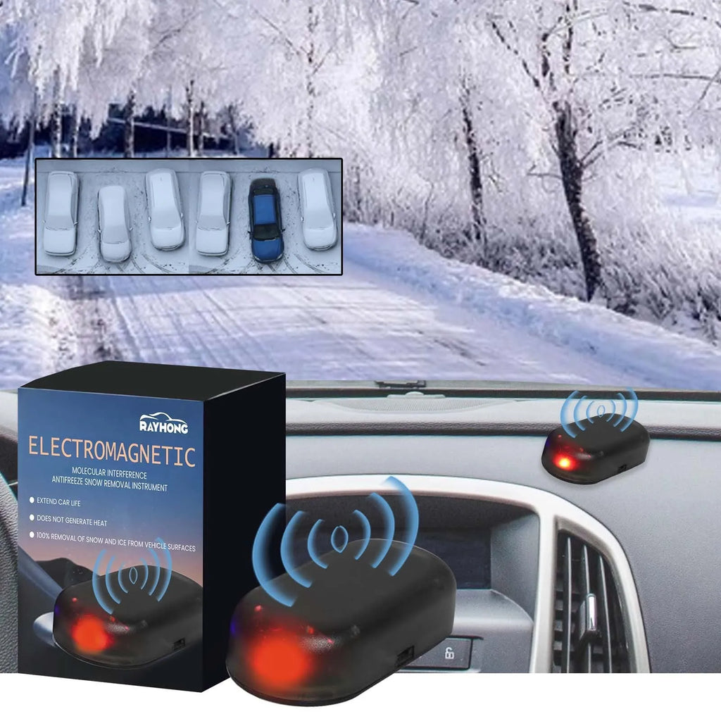 Black car de-icing tool measuring 5cm for winter windscreen snow and ice removal