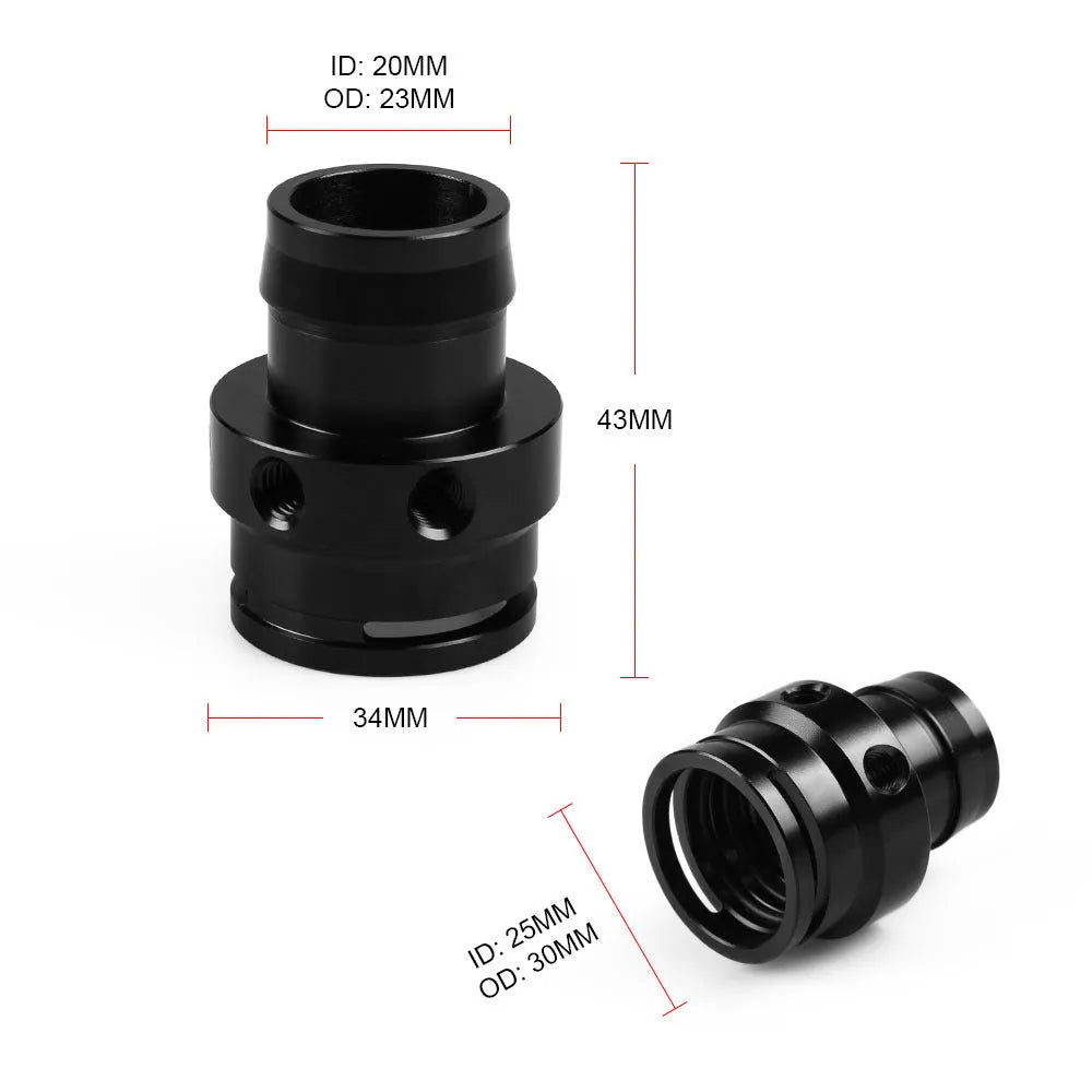 Black vacuum adapter tee for second generation engine vacuum systems