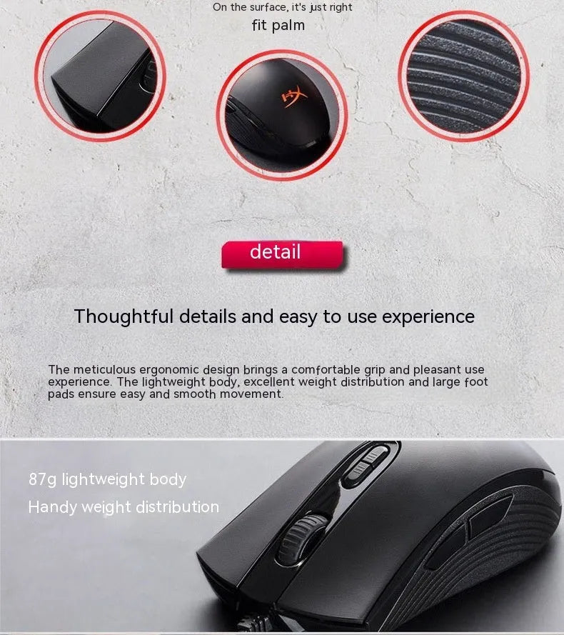 Pulsefire Core RGB wired gaming mouse in black or pink with 1.8 metre USB cable
