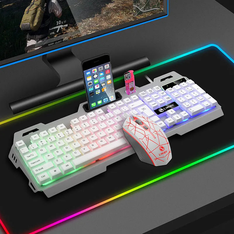 Limei K19 black gaming keyboard and T19 mouse suit for e-sports