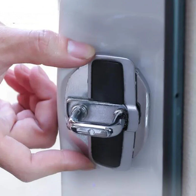 Silver TRD door lock covers for Toyota Prius with 3M adhesive backing