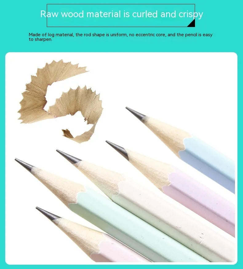 Basswood six-angle thermal transfer drafting pencil with HB refills