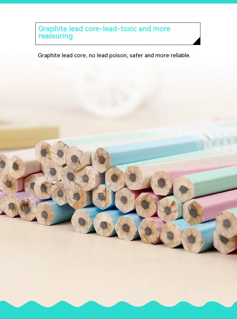 Basswood six-angle thermal transfer drafting pencil with HB refills