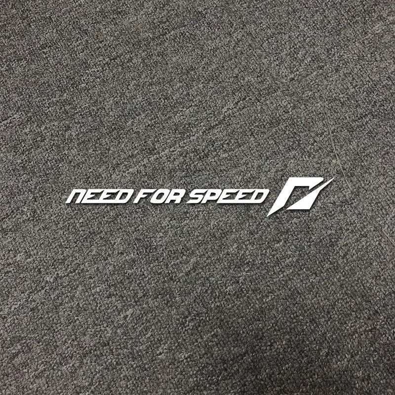 Need For Speed branded car sticker in white or rose colour for windscreen or side window application