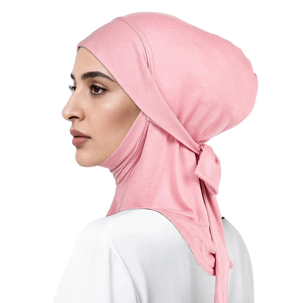 Women's hand-embroidered polyester headscarf in dome crown style for winter sun protection and windproofing in multiple colours