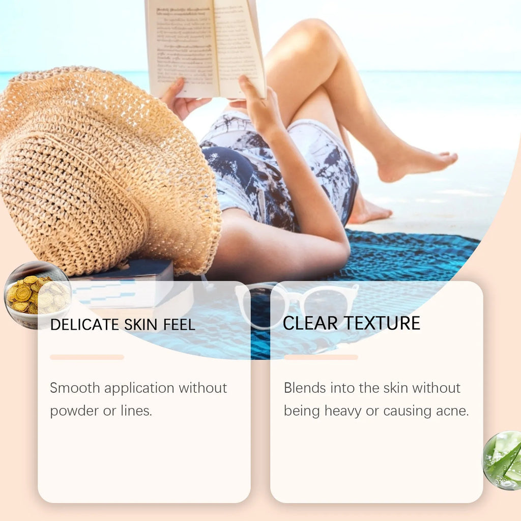 50ml bottle of polishing protective cream sunscreen with titanium dioxide and hyaluronic acid