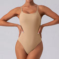 Slim triangle yoga jumpsuit for women in sleeveless tight-fitting style with moisture-absorbing fabric