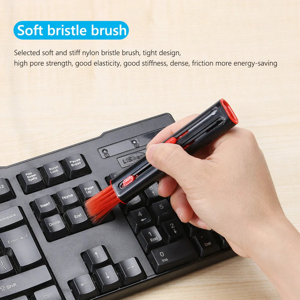 Multi-tool electronic cleaner pen with four cleaning heads for AirPods and Bluetooth earphones