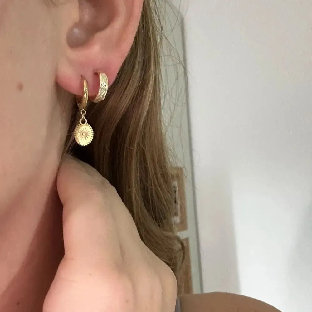 Stainless steel geometric ellipse earrings for women, fashion OL style XY-EH005