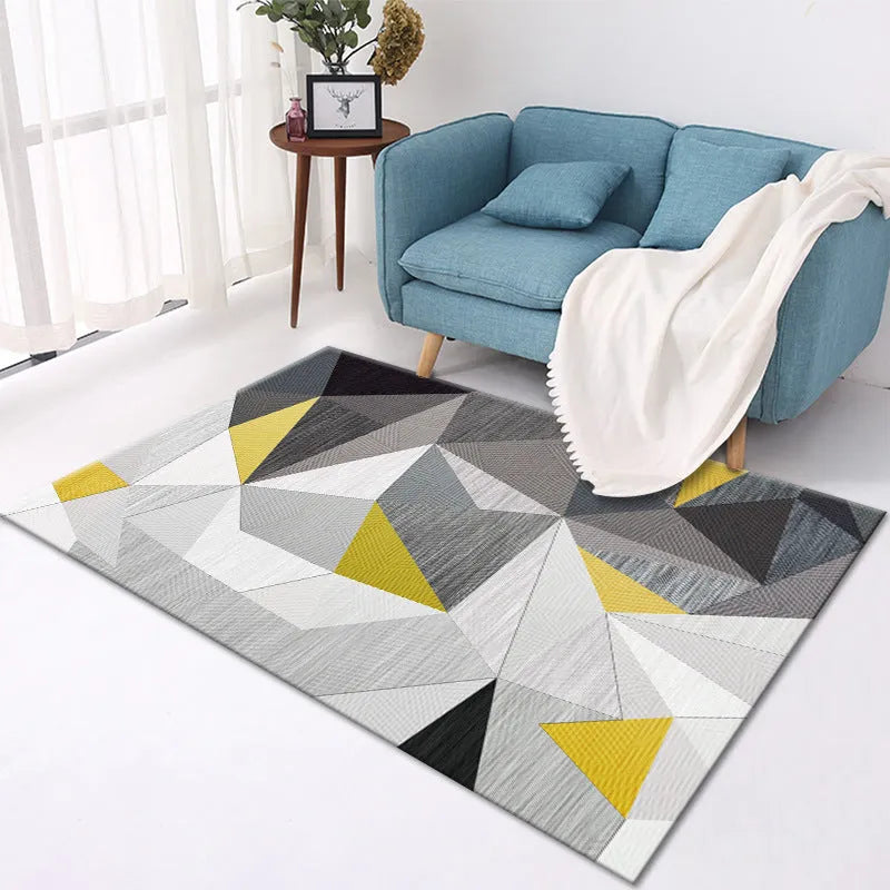 Home crystal velvet polyester carpet machine-woven rectangle floor mat multiple sizes and colours