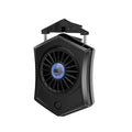 A black or white mobile phone radiator cooling fan with a USB connector