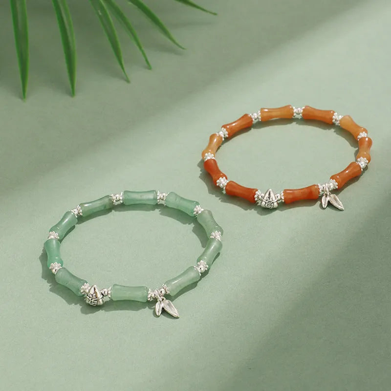 Green aventurine strawberry quartz crystal bracelet with olive jade Huang Dongling white jade stones electroplated women's sweet style jewellery