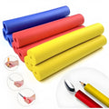 Pack of black rubber grip hoses for tableware and pen handles