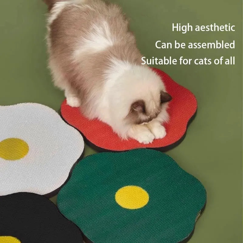 Medium wall mounted cat scratching board in corrugated cardboard with adhesive backing
