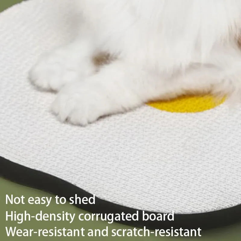 Medium wall mounted cat scratching board in corrugated cardboard with adhesive backing