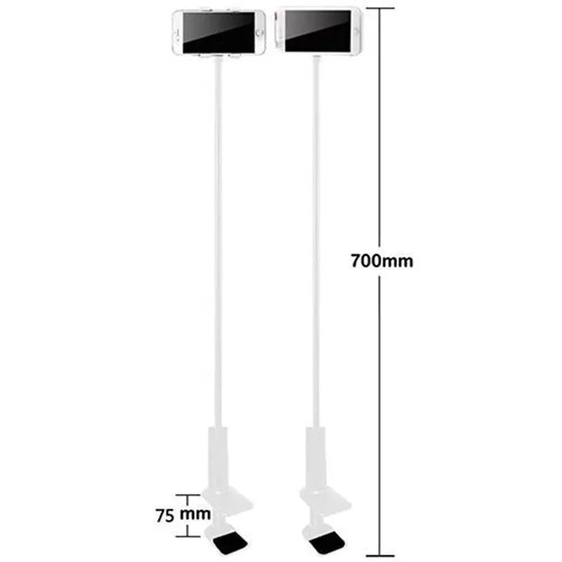Black flexible phone and tablet mount holder with suction base and adjustable bendy arm