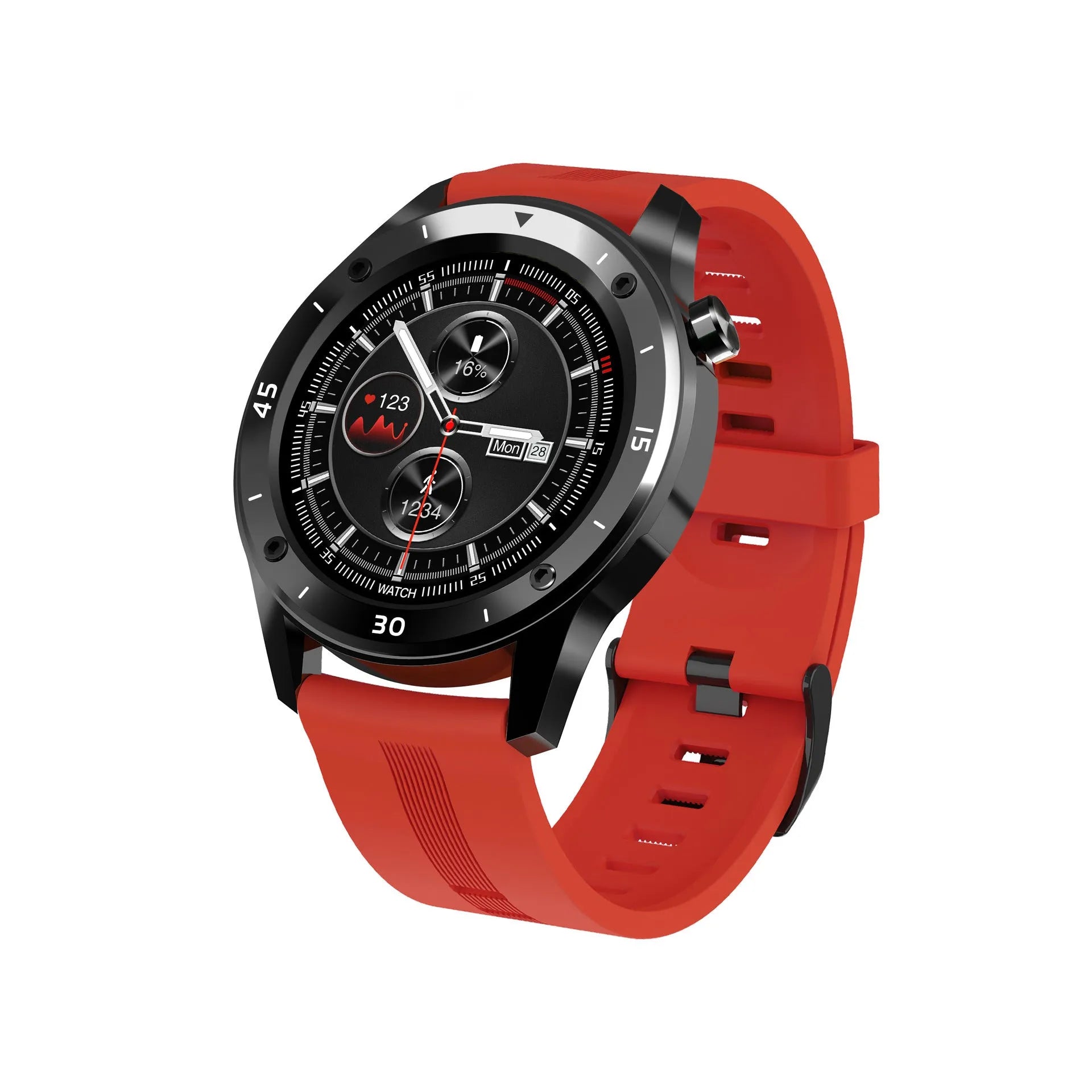 Waterproof smart watch with 1.54 inch screen compatible with Apple iPhone and Android devices