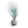 Star texture EVA foam cat ball with feathers in Black, Blue, and Pink colour options