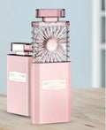 Pink rechargeable perfume fan with 1200MAH battery for portable fragrance misting