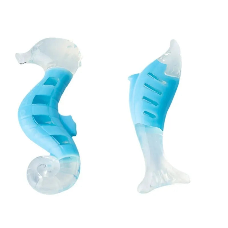 PU nylon seahorse and tuna dog chew toys for puppy teething