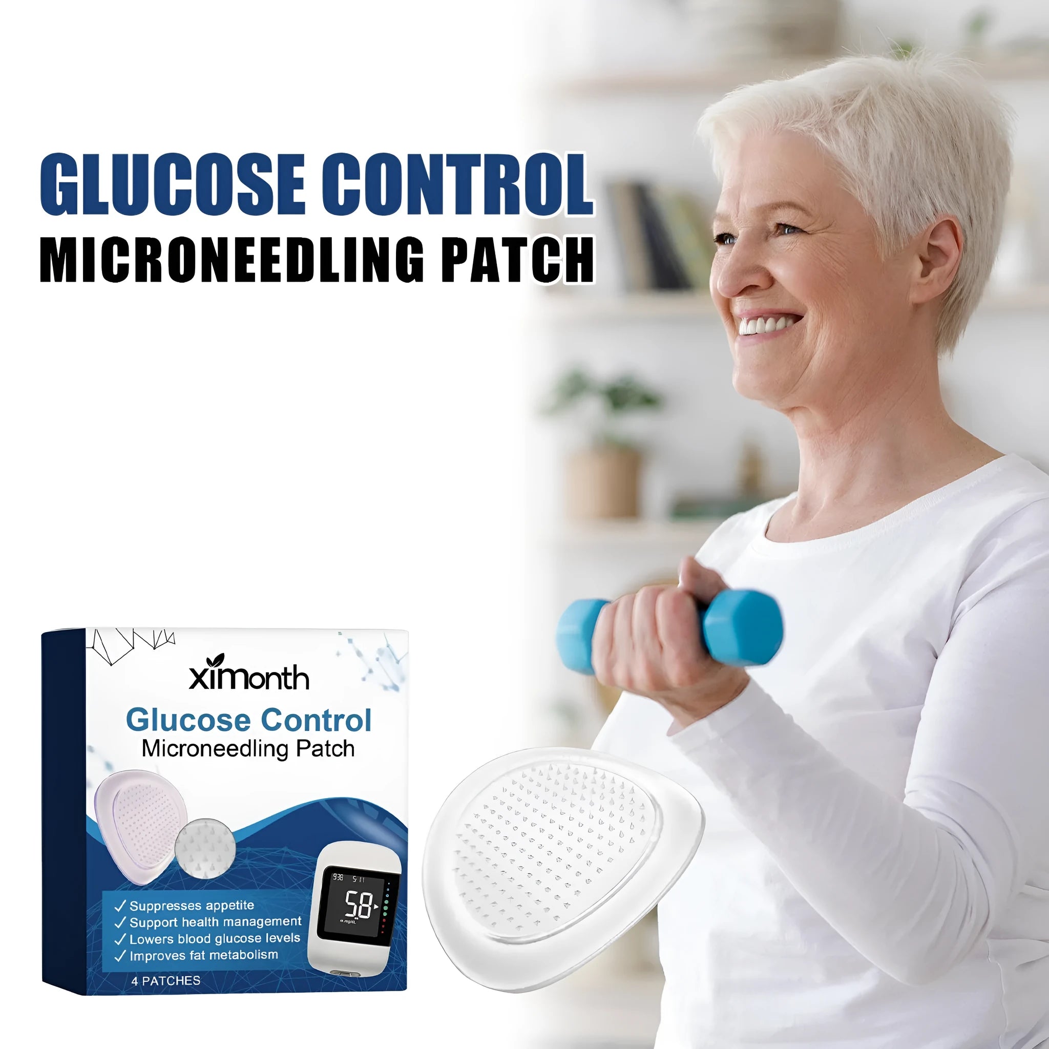 Four body care moisturising patches with ginger and panthenol formula
