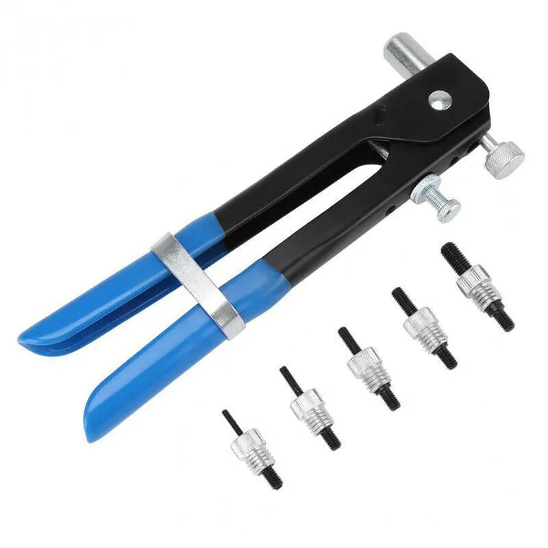 Alloy steel manual riveter nut tool set for installing threaded rivet nuts