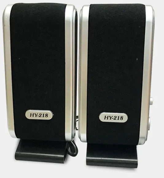 Black USB notebook mini speaker for computer audio enhancement with stereo output