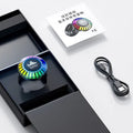 Small cube-shaped voice control polar light Bluetooth atmosphere lamp on a surface.