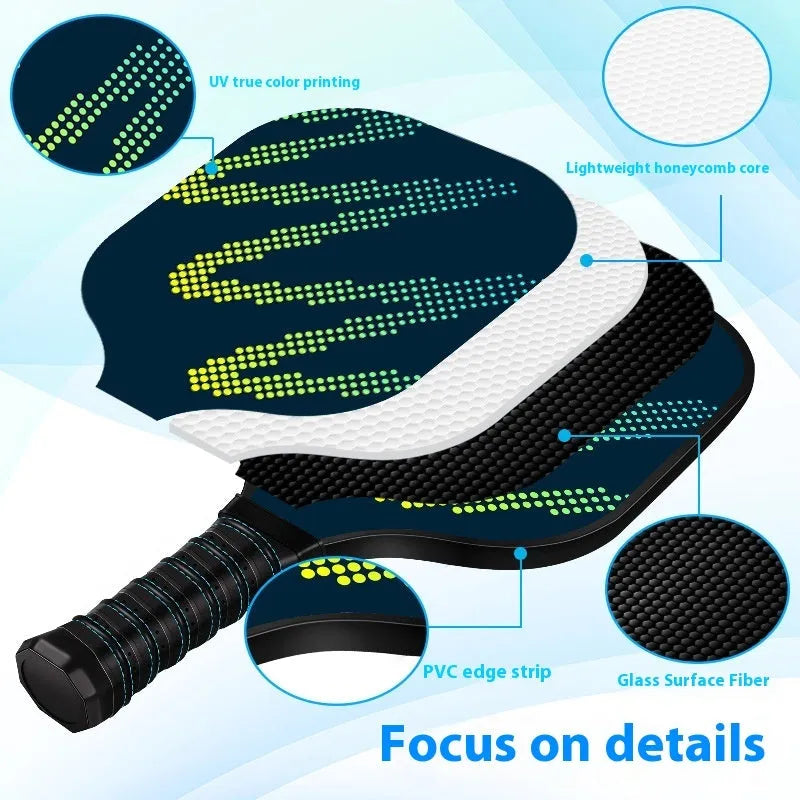 High-density fibreglass table tennis racket for outdoor sports with CZXPK00561 specification