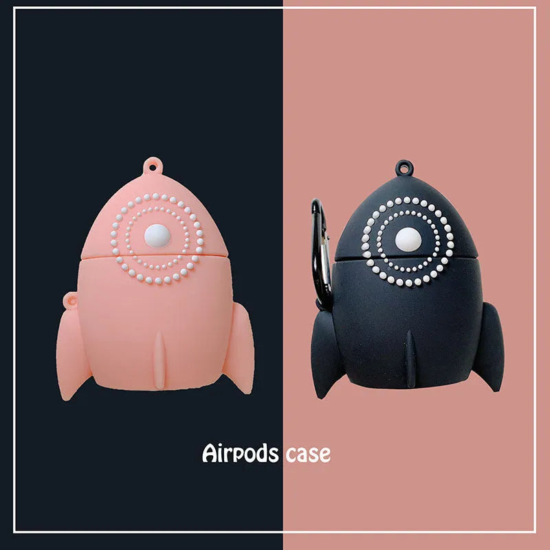 Pink silicone protective case for AirPods 1 and 2 generation charging case