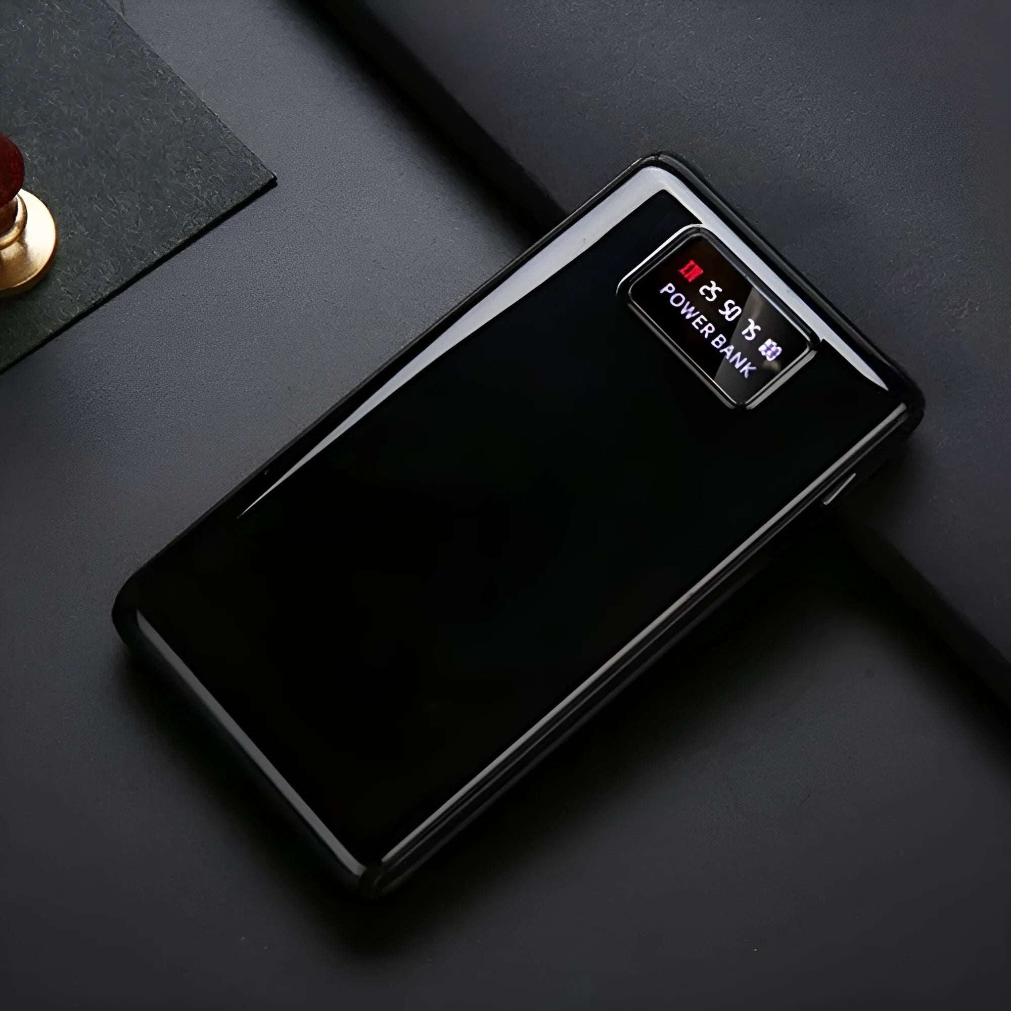 18650 DIY charging bank case kit showing front with ports and internal battery compartments for six cells