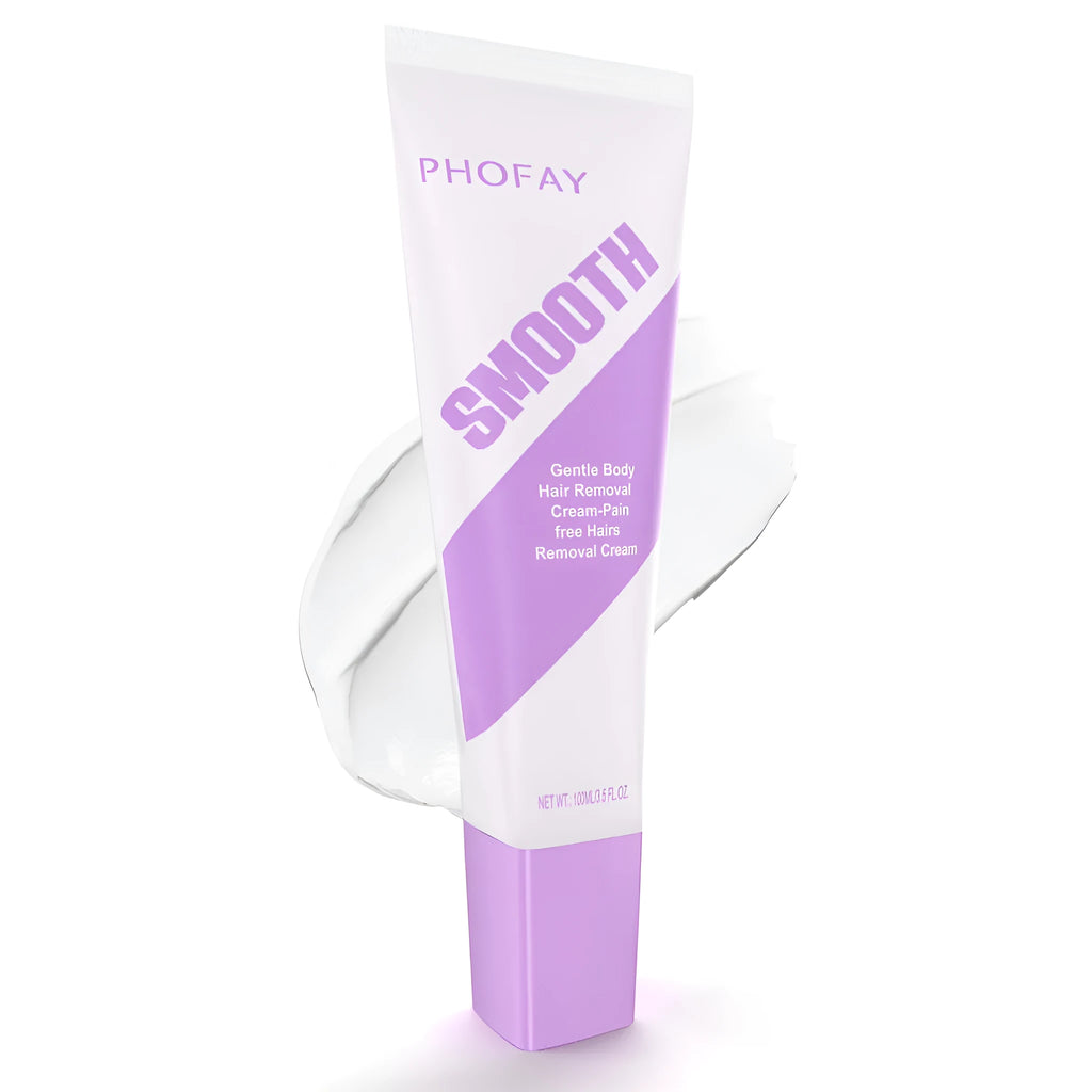 PHOFAY pain-free hair removal cream 4-pack with included scraper tool for body hair removal