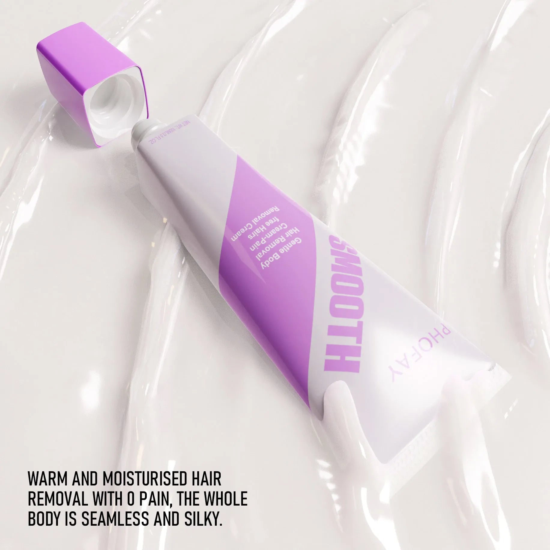 PHOFAY pain-free hair removal cream 4-pack with included scraper tool for body hair removal