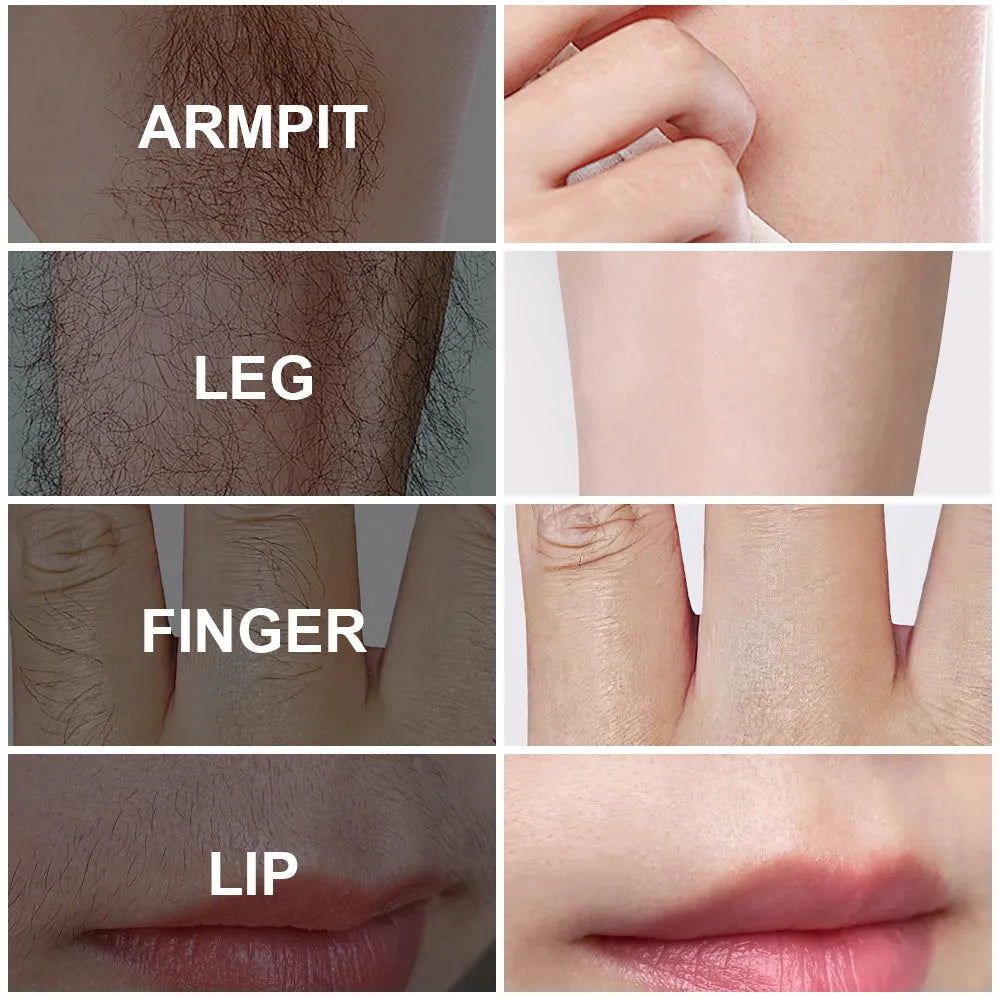 PHOFAY pain-free hair removal cream 4-pack with included scraper tool for body hair removal